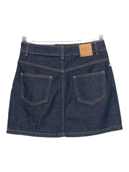 Fustă din denim Maison Kitsune albastru