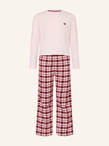 Tommy Hilfiger Pyžamo Heritage světle růžová / tmavě červená