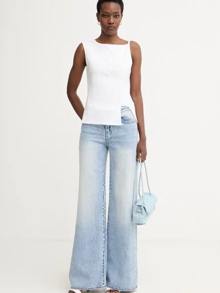 Armani Exchange bootcut džíny modré