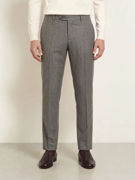 Boss Oblekové Kalhoty Střih Extra Slim Fit dark brown hnědé