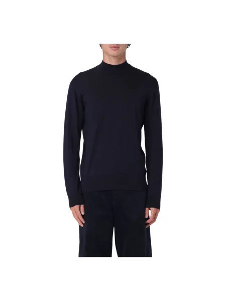 Sweter Paolo Pecora z okrągłym dekoltem czarny