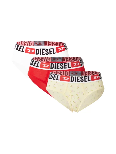 DIESEL Slip galben pastel / roșu alb