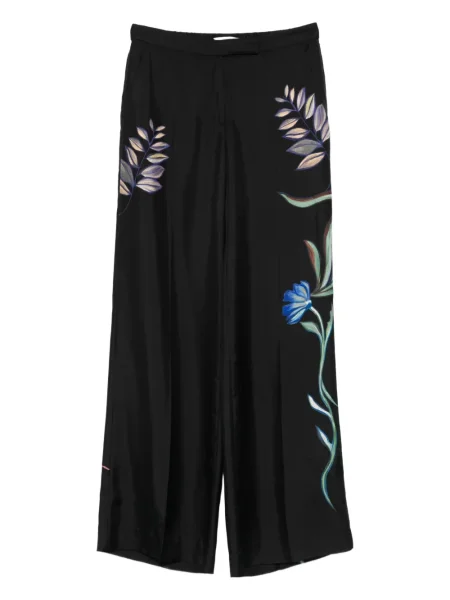 Pantaloni Dorothee Schumacher cu model floral cu imagine negru