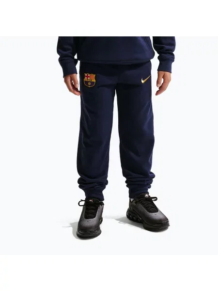 Gyerek nadrág Nike FC Barcelona Club Jogger blackened blue/mineral yellow. Méret: XL kék