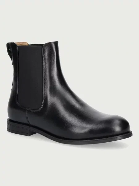 BOSS ghete scurte pentru femei din piele Lycia negru