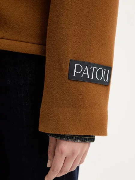 Шерстяное пальто Patou коричневое