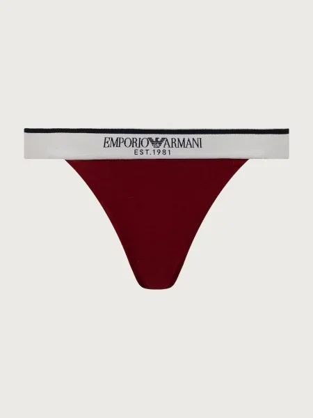 Emporio Armani Underwear tangá dámske s elastanom červená