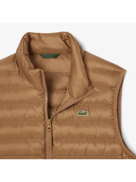 Lacoste Wodoodporna Puchowa Kamizelka brązowy