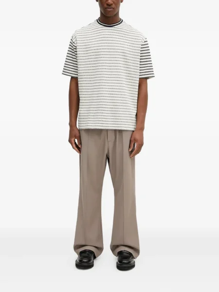 Tricou Paul Smith cu dungi cu decolteu rotund alb