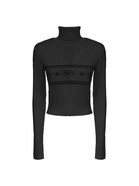 Sweter Chiara Ferragni Collection wełniany czarny