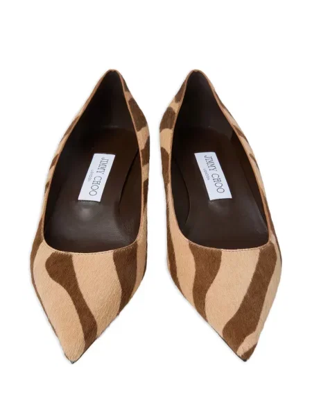 Pantofi cu toc Jimmy Choo cu imagine cu model zebră maro