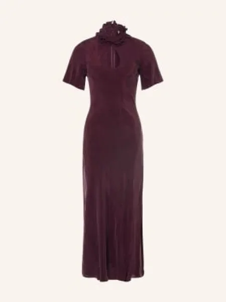 Claudie Pierlot Sukienka Z Falbankami lila fioletowa