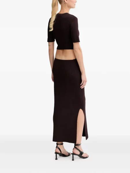 Rochie midi Sessun până la genunchi de costum maro