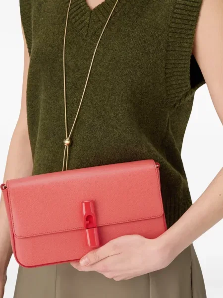 Geanta de piele Furla din piele roz