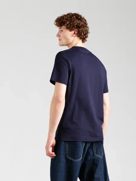 GUESS Tricou bleumarin / portocaliu deschis alb
