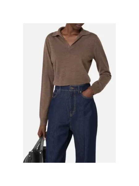 Sweter Weekend Max Mara wełniany beżowy