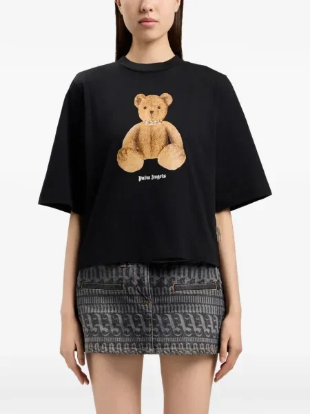 Tricou Palm Angels cu imagine negru