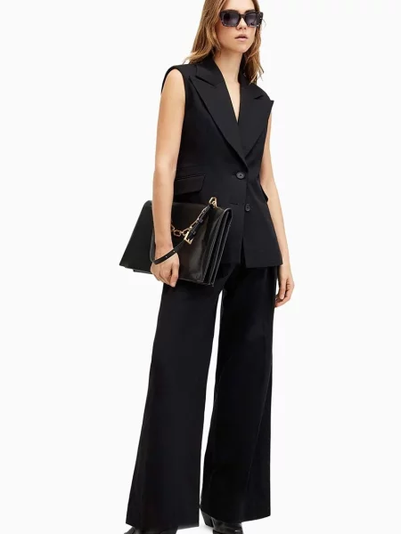 Παντελόνι AllSaints HALLY TROUSER μαύρο