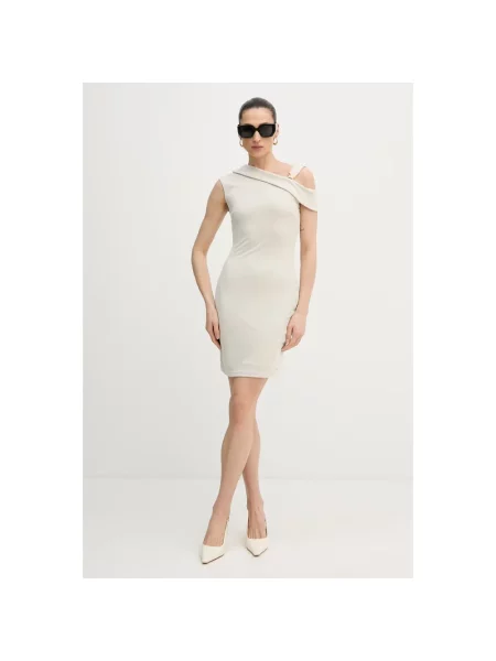 Sukienka mini Guess beżowa