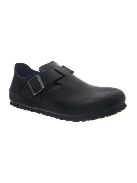 Birkenstock półbuty skórzane London czarne