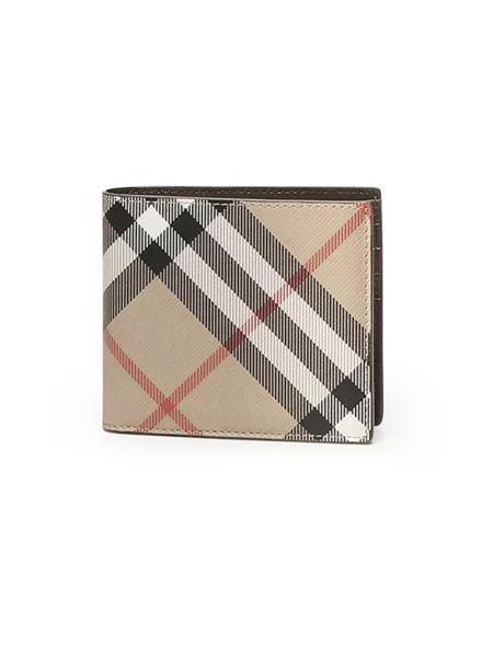 Portfel Burberry w kratę beżowy