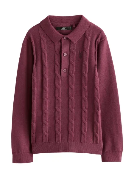 Next Pulover burgundy roșu