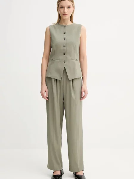 Безрукавка Samsoe Samsoe SARUMA однобортна зелений