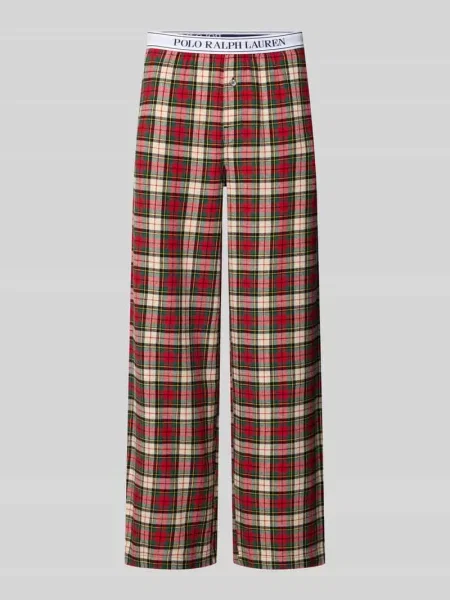 Spodnie od piżamy o kroju relaxed fit z czystej bawełny Polo Ralph Lauren czerwone