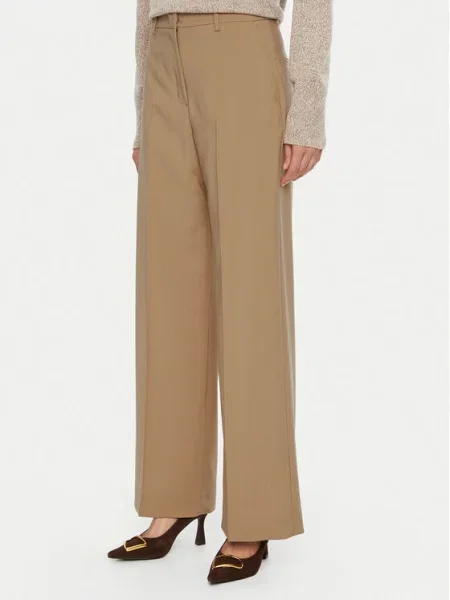 Weekend Max Mara Palazzo kelnės Visivo Wide Leg smėlio