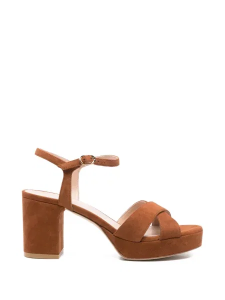 Sandale Stuart Weitzman cu platformă cu bretele maro