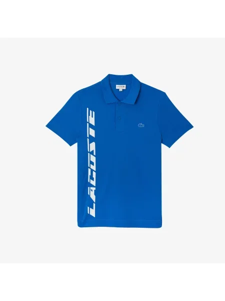 Lacoste Koszulka Polo O Regularnym Kroju Markowa Piqué niebieska