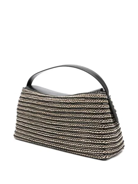 Geanta de piele Toteme din piele negru