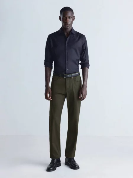 Spodnie regular fit Thermolite® khaki Mężczyzna 44 MANGO MAN