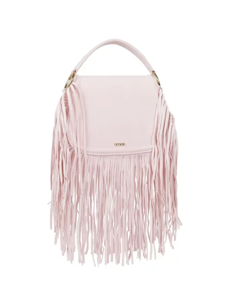 Gėlėta shopper rankinė Gedebe su kutais rožinė