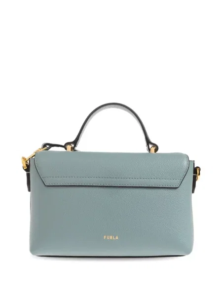 Geantă shopper Furla din piele albastru