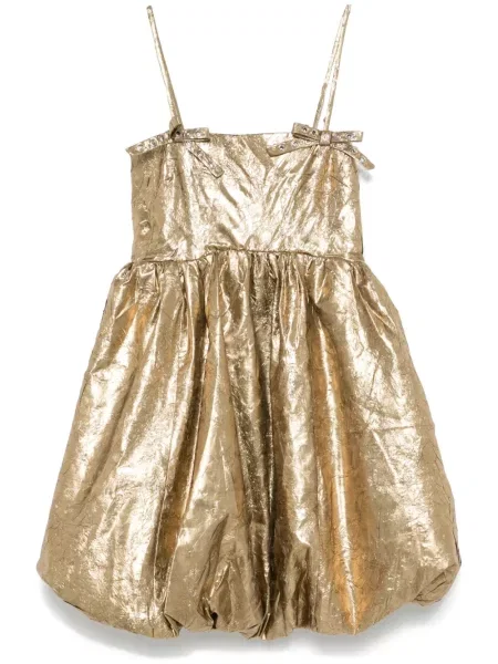 Rochie mini Ganni de costum auriu
