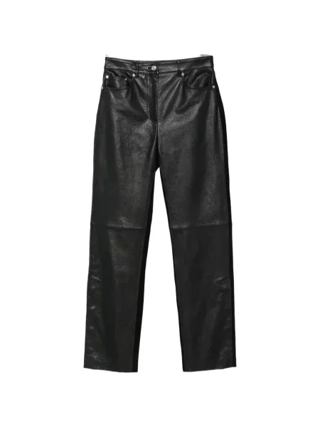 Pantaloni Sportmax din piele negru