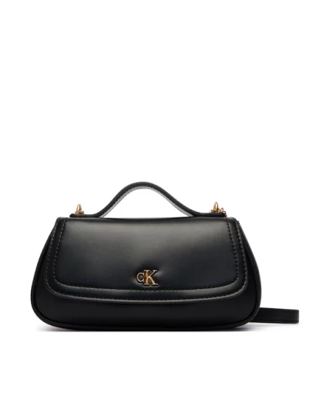 Calvin Klein crossbody torbica iz umetnega usnja črna