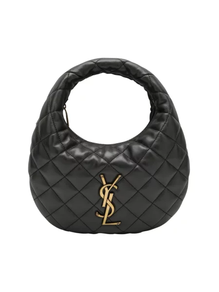 Top Saint Laurent skórzany czarny