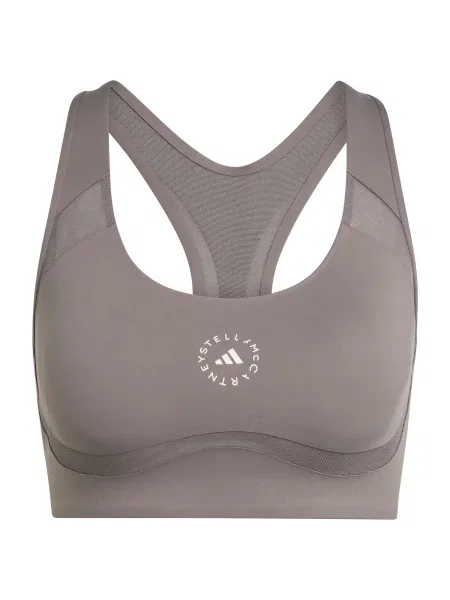 Športová podprsenka adidas by Stella McCartney Power Impact hnedá