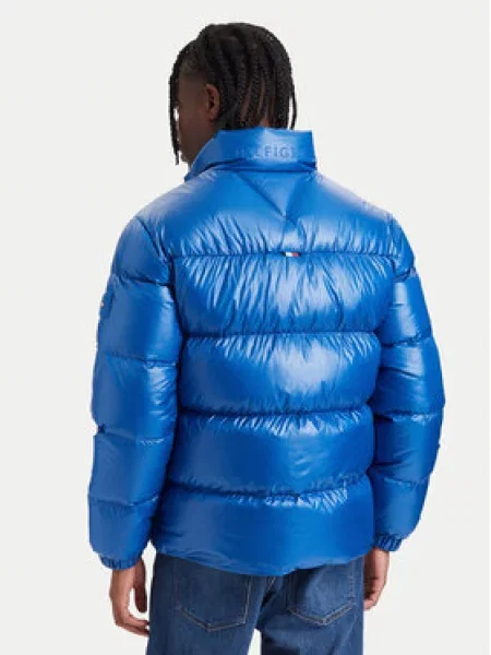 Vatovaná bunda Tommy Hilfiger modrá