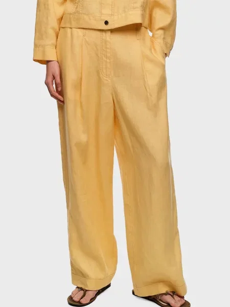 Лляні штани Bimba Y Lola жовті