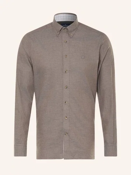 Hackett London Flanelová Košile Tailored Fit šedá