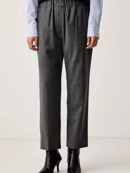 Weekend Max Mara pantaloni pentru femei din lână WKDHATELEY gri