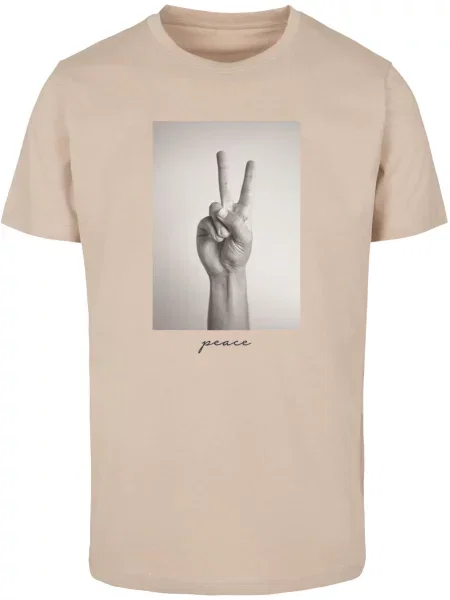 Тениска Mister Tee бежово