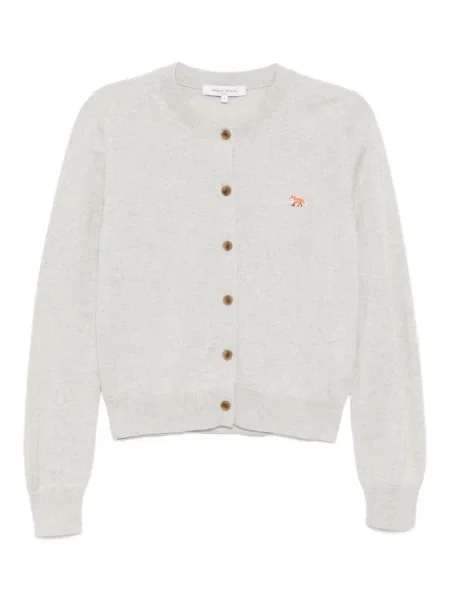 Kardigan Maison Kitsuné s autogramom siva