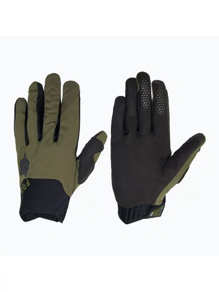 Cyklistické rukavice Fox Racing Defend Wind Offroad olivove green zelené