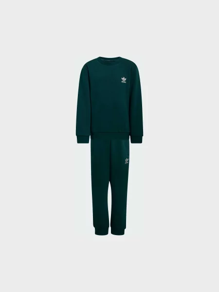 Костюмный спортивный костюм Adidas зеленый