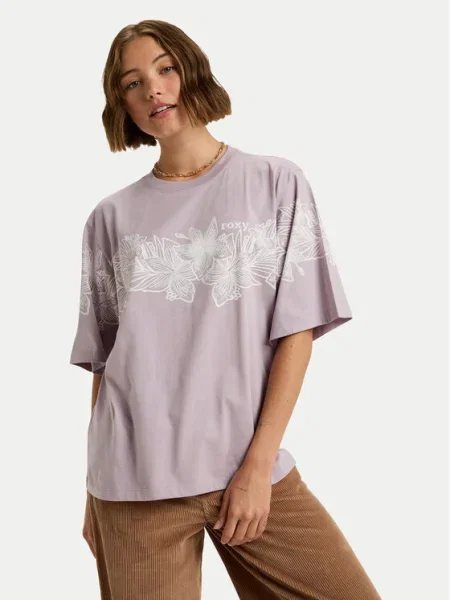Roxy Tricou Hangloose Placed Oversize violet