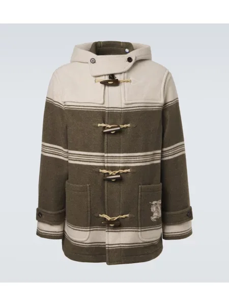 Palton Burberry de lână verde